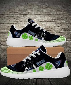 Tennessee Titans Running Shoes Mickey Four Leaf Clovers