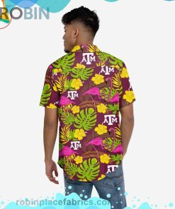 Texas A&ampm Aggies Highlight Short Sleeve Button Down Hawaiian Shirt