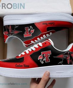 Texas Tech Red Raiders Mascot Logo NCAA Custom Name Air Force 1 AF1 Shoes