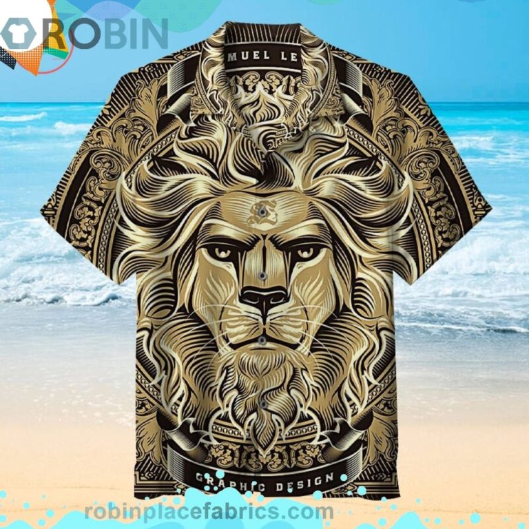 The Majestic Lion Short Sleeve Button Down Hawaiian Shirt