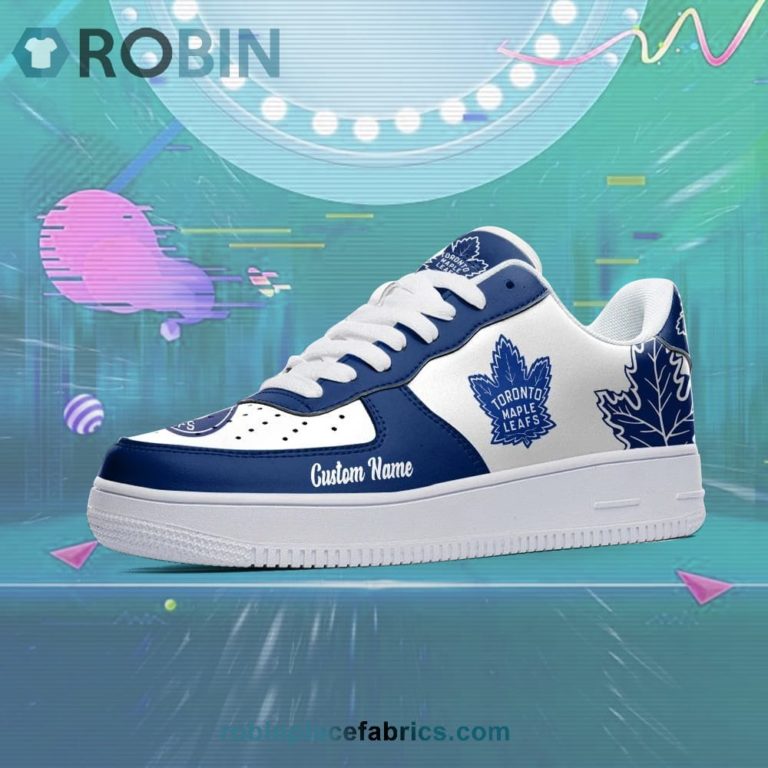 Toronto Maple Leafs Mascot Logo NHL Custom Name Air Force 1 AF1 Shoes