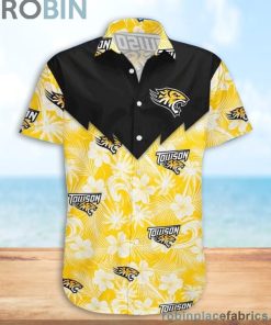 Towson Tigers NCAA Tropical Seamless Casual Button Down Shirts
