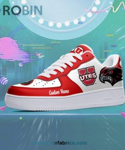 Utah Utes Mascot Logo NCAA Custom Name Air Force 1 AF1 Shoes
