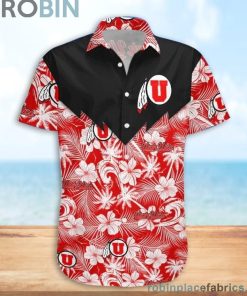 Utah Utes NCAA Tropical Seamless Casual Button Down Shirts