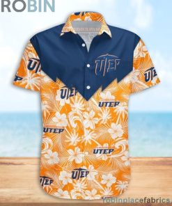 UTEP Miners NCAA Tropical Seamless Casual Button Down Shirts UTEP Miners NCAA Tropical Seamless Casual Button Down Shirts