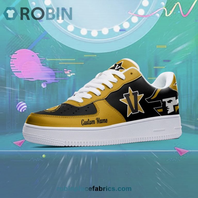 Vanderbilt Commodores Mascot Logo NCAA Custom Name Air Force 1 AF1 Shoes