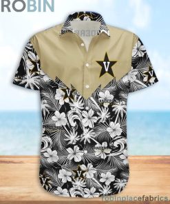Vanderbilt Commodores NCAA Tropical Seamless Casual Button Down Shirts Vanderbilt Commodores NCAA Tropical Seamless Casual Button Down Shirts