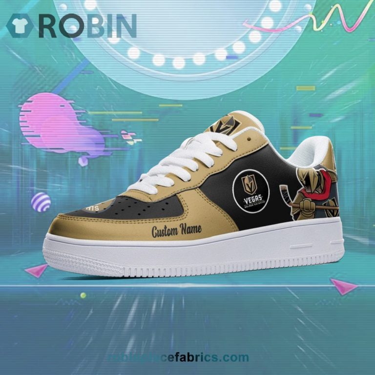 Vegas Golden Knights Mascot Logo NHL Custom Name Air Force 1 AF1 Shoes