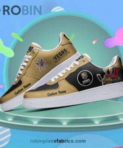Vegas Golden Knights Mascot Logo NHL Custom Name Air Force 1 AF1 Shoes
