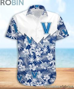 Villanova Wildcats NCAA Tropical Seamless Casual Button Down Shirts