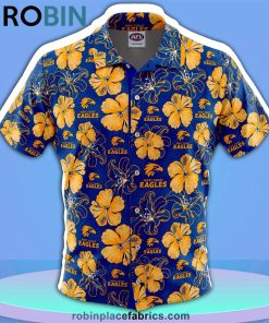 West Coast Eagles Floral Hawaiian Shirt West Coast Eagles Floral Hawaiian Shirt