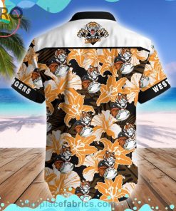 Wests Tigers Mascot Short Sleeve Button Down Hawaiian Shirt Wests Tigers Mascot Short Sleeve Button Down Hawaiian Shirt