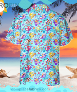 World Of Warcraft Murloc Short Sleeve Button Down Hawaiian Shirt S World Of Warcraft Murloc Short Sleeve Button Down Hawaiian Shirt S