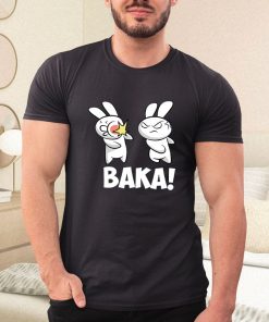 a t shirt black anime baka RJYfa
