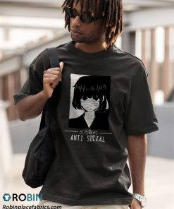 a t shirt black anti social japanese text aesthetic vaporwave anime S5GTO