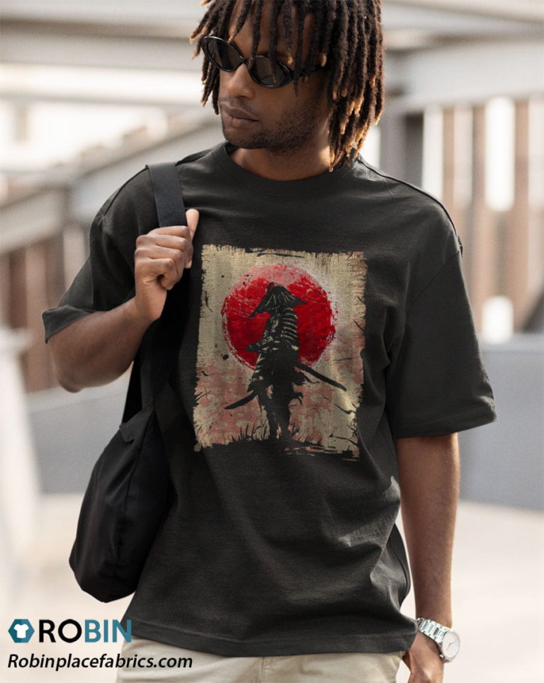 Arte Giapponese Samurai Vintage Fighter Retro Design Shirt