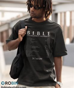 a t shirt black bible sweatshirt emergency verse number VrDFY