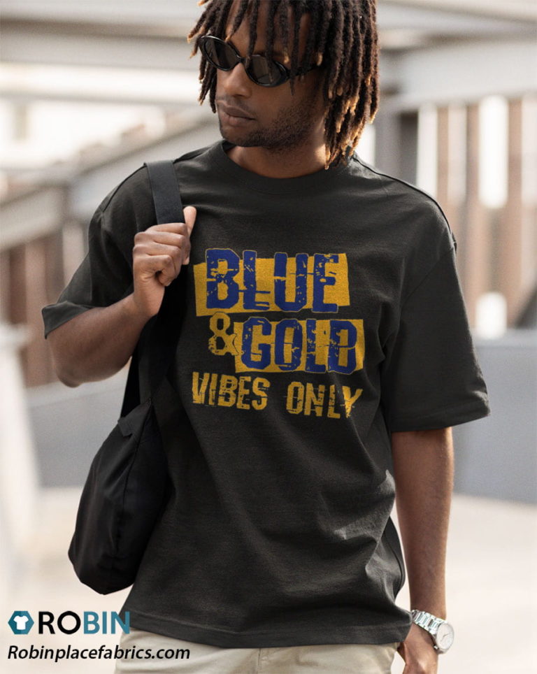 Blue and Gold Game Day Group Shirt for High School Football Shirt