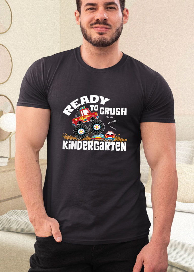 Crush Kindergarten Monster Truck Back To School Student Shirt