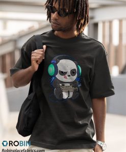 a t shirt black cute gaming panda video game computer video game pc aBAMd