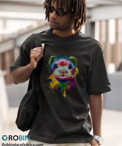 a t shirt black ferret artwork face hand painting splash art pet polecat cgWDe