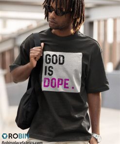 a t shirt black god is dope purple funny christian faith believe 6u8EB