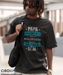 a t shirt black homme papa le meilleur cest nous fille fils homme humour wv2Lg