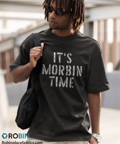 a t shirt black its morbin time funny meme yQwIL