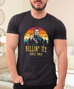 a t shirt black killin it trick or treat halloween michael BrJPo