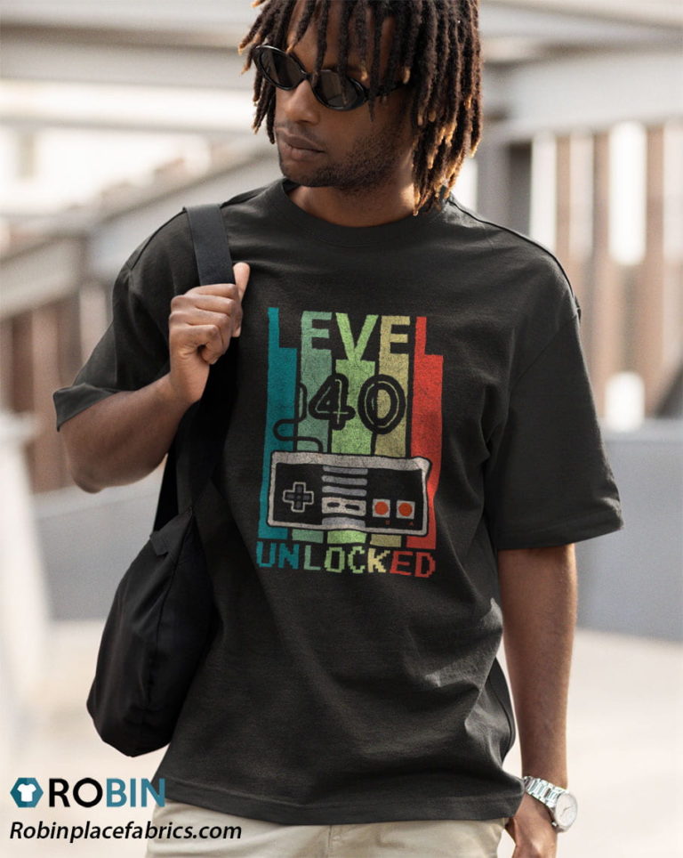 Level 40 Unlocked Shirt Video Gamer 40th Birthday Shirt