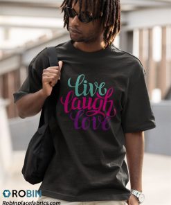 a t shirt black live laugh love N1tKk