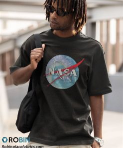 a t shirt black nasa pastel tie dye rainbow classic logo UCWPK