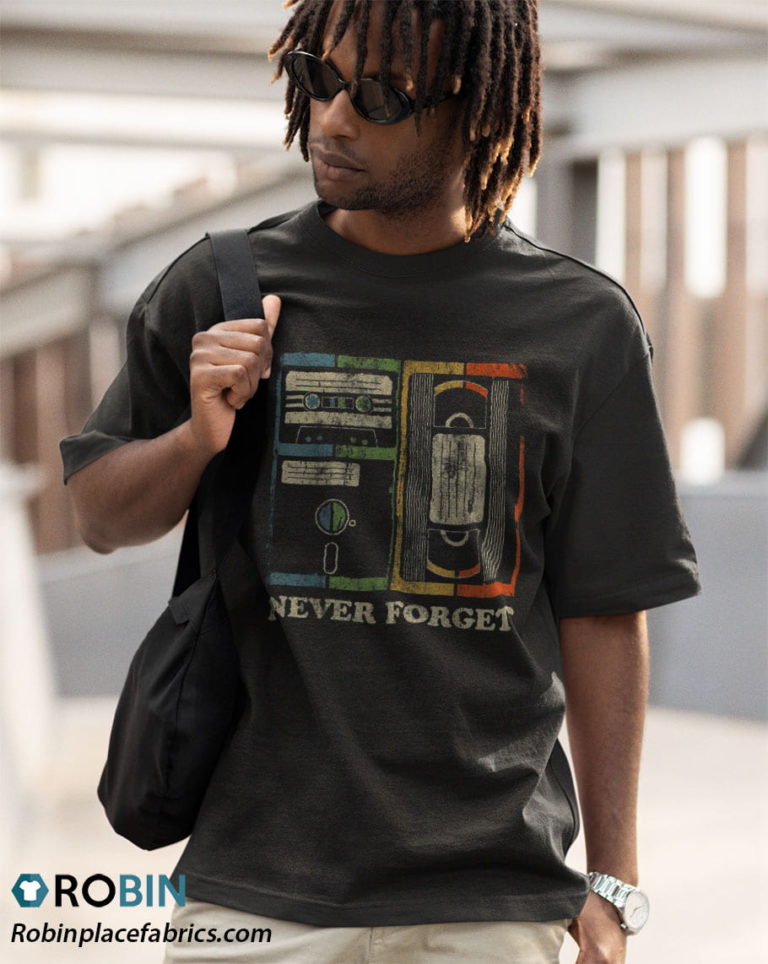 Never Forget Retro Vintage Cool 80s 90s Funny Geeky Nerdy Shirt