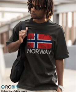 a t shirt black norwegian flag Twts8