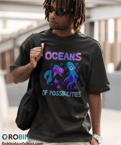 a t shirt black oceans of possibilities sea animal fish summer reading 2022 AmC6X