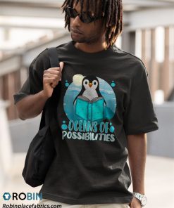 a t shirt black oceans of possibilities summer reading 2022 cute penguin yIljl