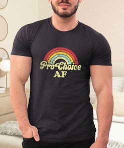 a t shirt black pro choice af pro abortion rainbow feminist retro vintage ntV10