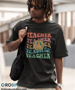 a t shirt black retro teacher inspirational colorful elementary school 3egNZ