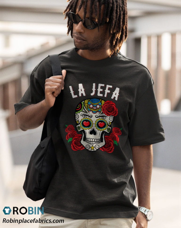 Sugar Skull – La Jefa Women The Boss Dia De Los Muertos Camiseta Shirt