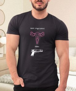 a t shirt black uterus more regulated than guns pro choice reproductive cZv3d