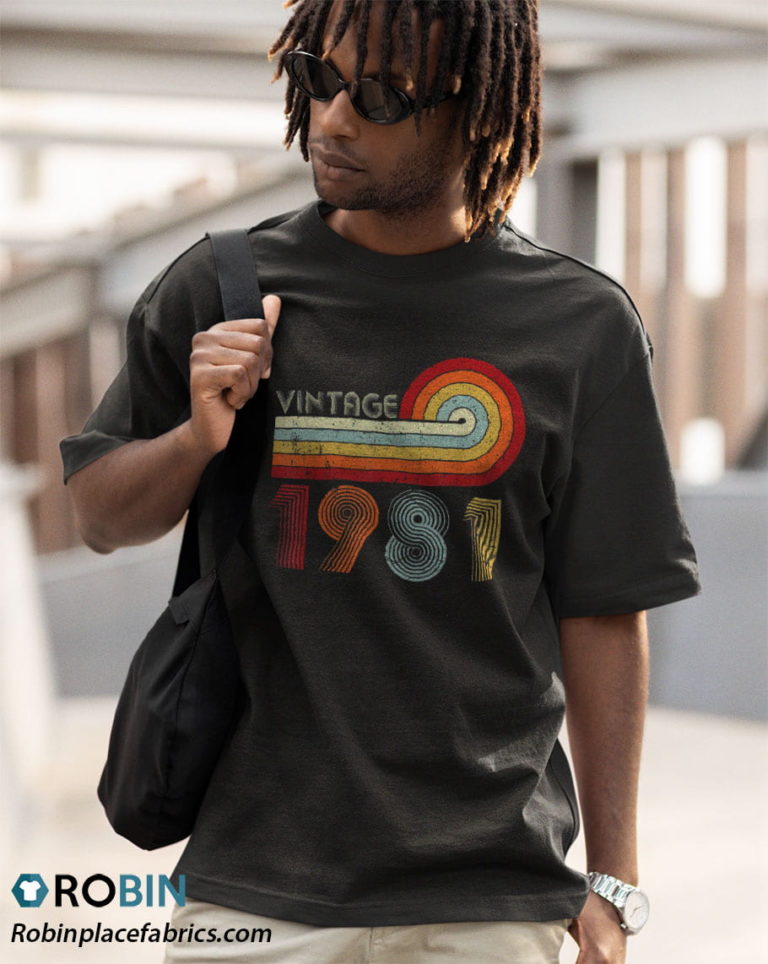 Vintage 1981 Shirt For Men Women 41 Year Old 41st Birthday Shirt