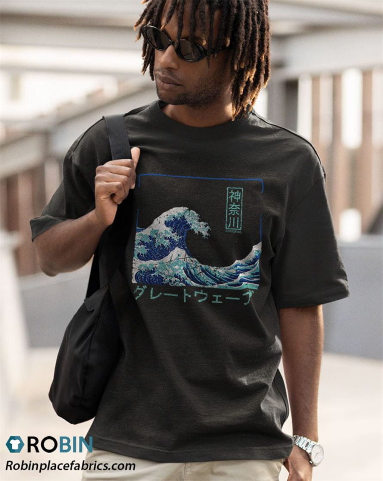Vintage Asia Great Wave Off Kanagawa Japan Shirt