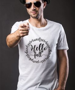 a t shirt white hello fall temIL