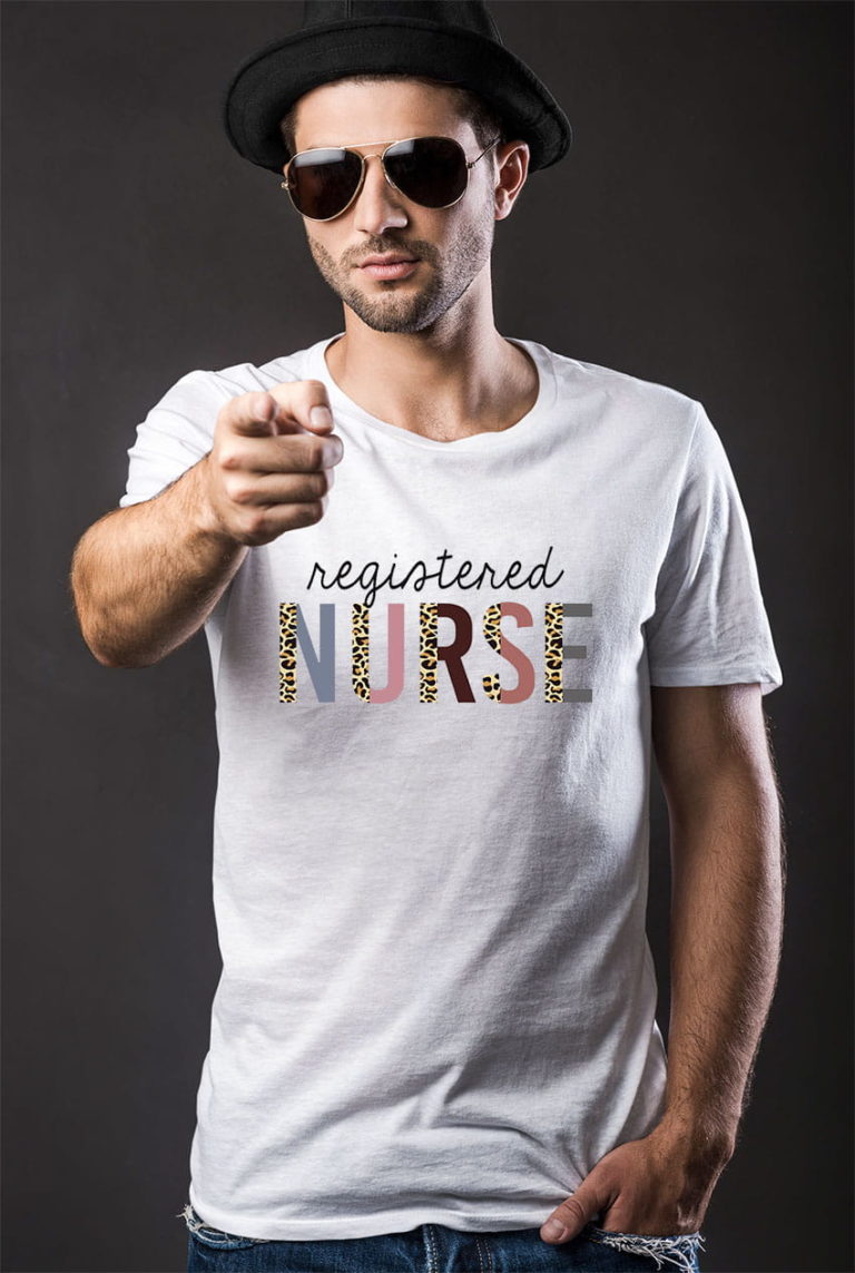 RN Nurse Leopard Print Registered Nurse Nursing School Shirt