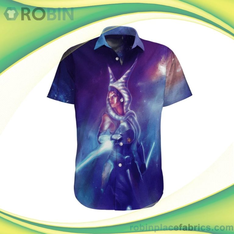 Ahsoka Tano Short Sleeve Button Down Hawaiian Shirt