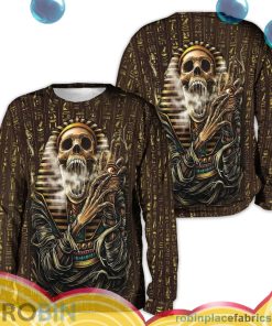 ancient egypt skull all over print aop shirt zip hoodie ukDCW
