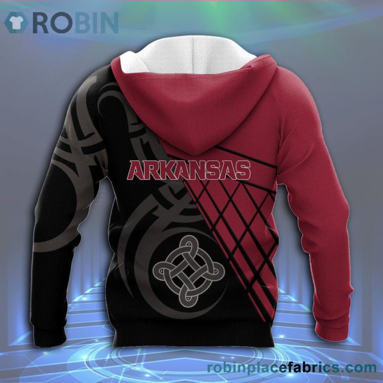 Arkansas Razorbacks All Over Print 3D Hoodie Pattern Celtic – NCAA