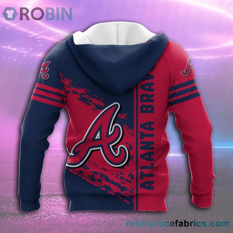 Atlanta Braves All Over Print 3D Hoodie Quarter Style – MLB