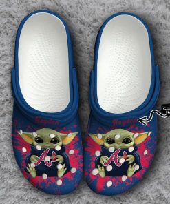 Atlanta Braves Baby Yoda Crocs Clog Shoes Atlanta Braves Baby Yoda Crocs Clog Shoes