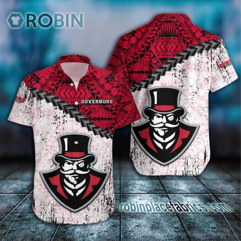 Austin Peay Governors Casual Button Down Hawaiian Shirt Grunge Polynesian Tattoo – NCAA